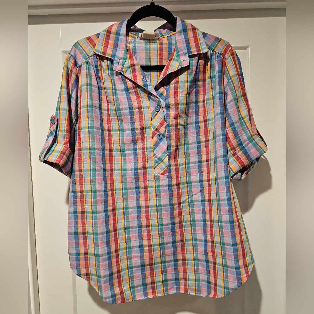 Steven's Creek II California Vintage Rainbow Plaid shirt